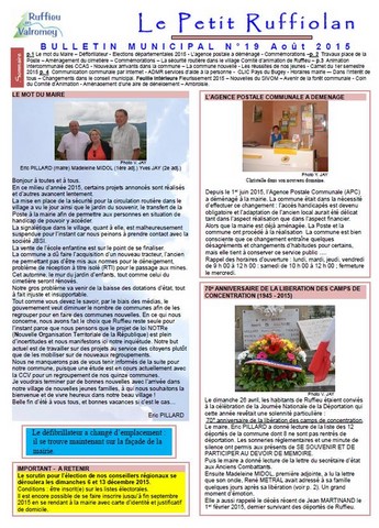 Le petit ruffiolan num 19 Le petit Ruffiolan 08 2015