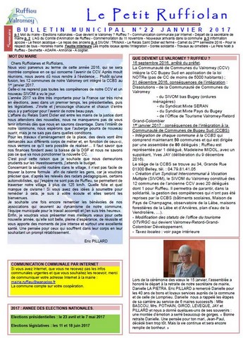 Le petit ruffiolan num 22 Le petit Ruffiolan 01 2017