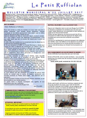 Le petit ruffiolan num 23 Le petit Ruffiolan 07 2017