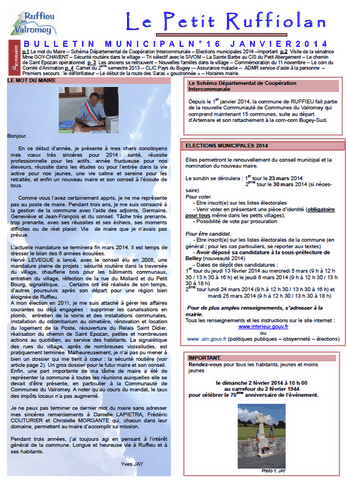 Le petit ruffiolan num 16 Le petit Ruffiolan 01 2014