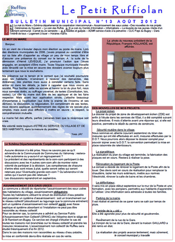 Le petit ruffiolan num 13 Le petit Ruffiolan 08 2012